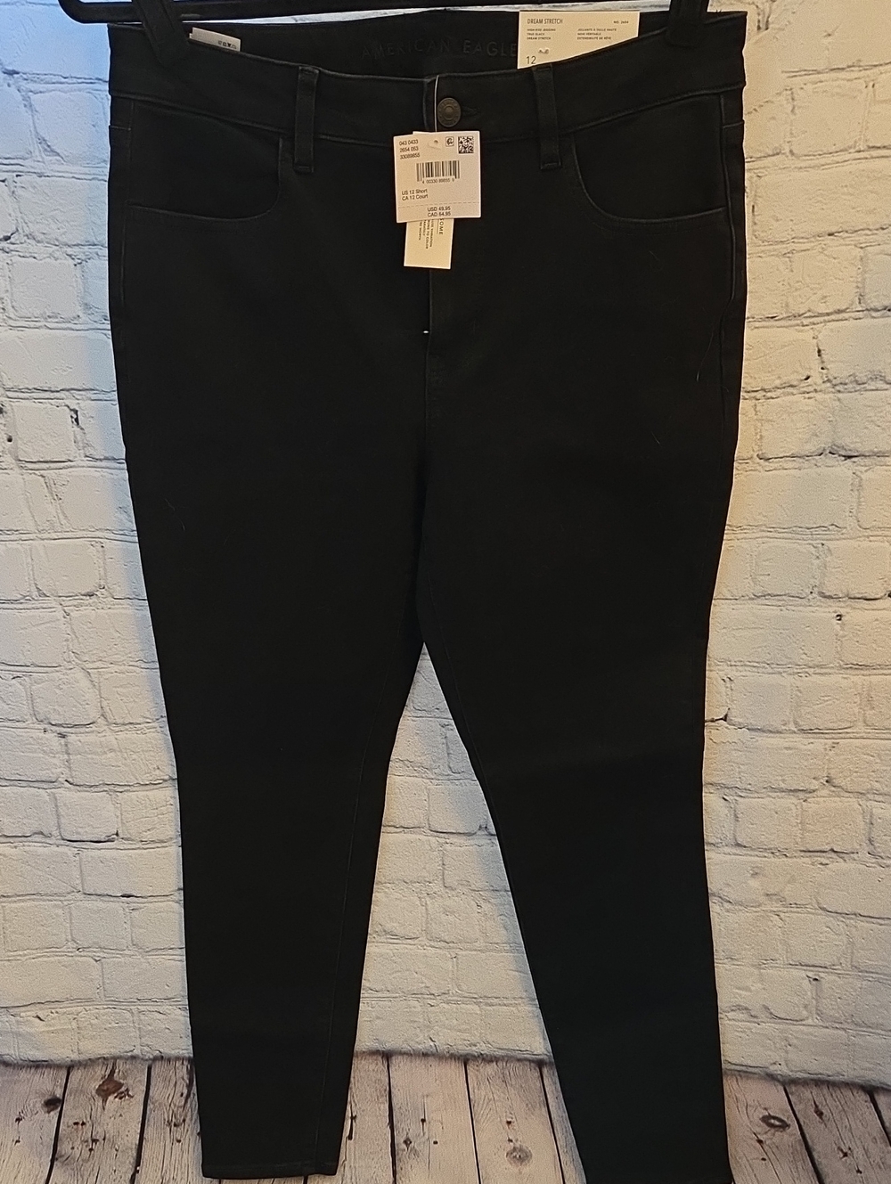 American Eagle High-Rise Jegging Jeans Womens 12 Black Dream Stretch